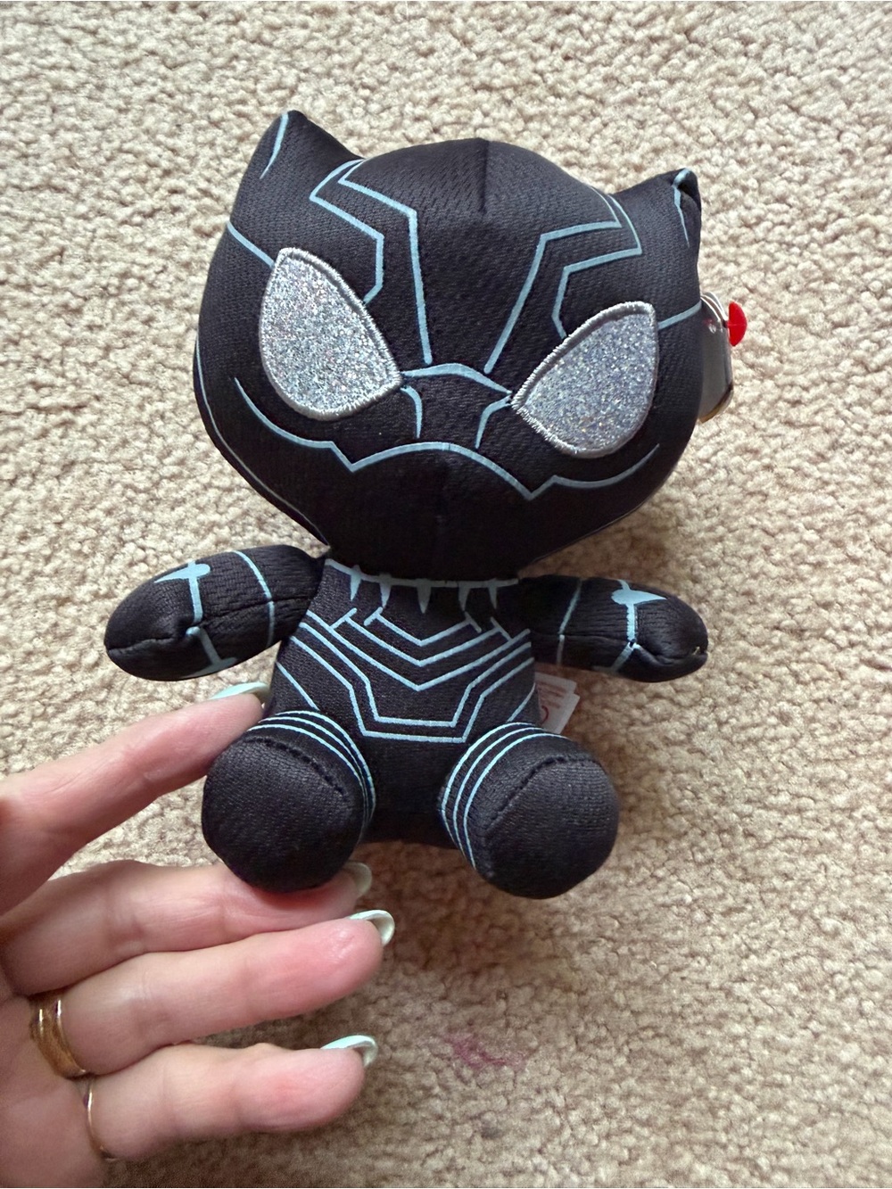 Ty Marvel Black Panther Beanie Baby Plush Soft Toy - 6" Avengers With Tags